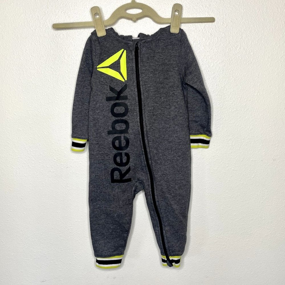 Reebok Gray Hooded Fleece One Piece